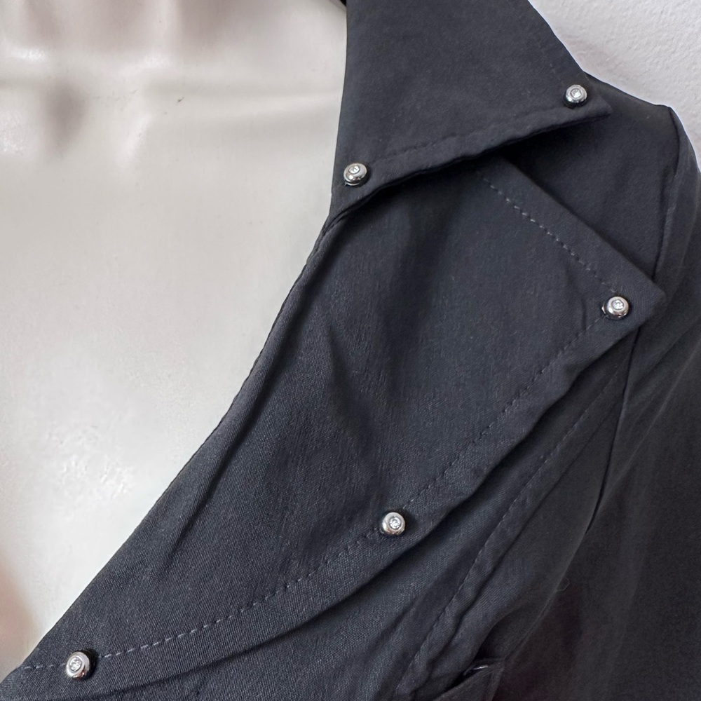 Women's Black Studded Jacket - Picture 7 of 9